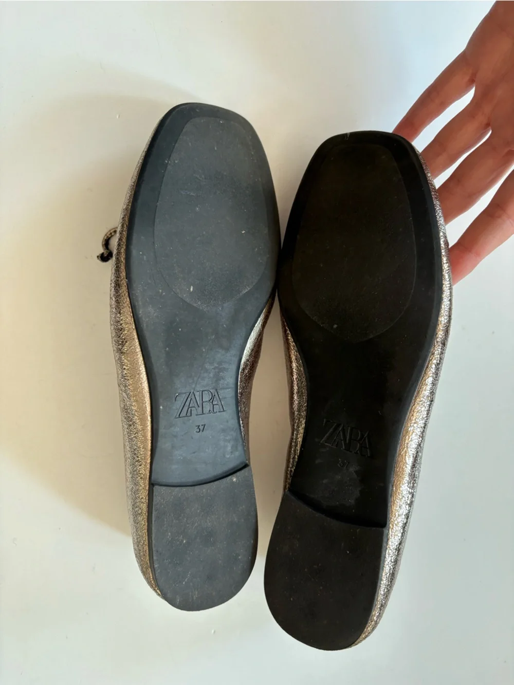 Zara || Metallic Maryjane With Bow Pewter Silver Gold Black 37